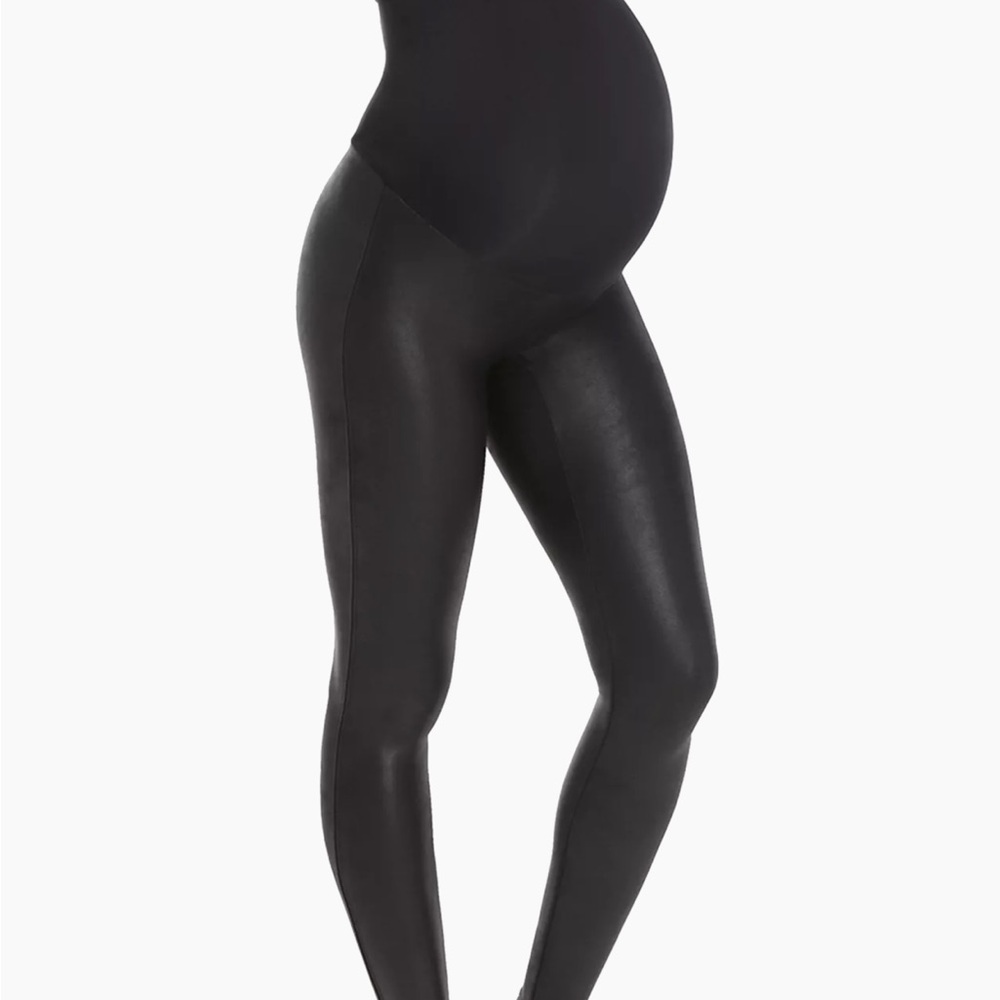 SPANX faux leather Maternity Leggings
